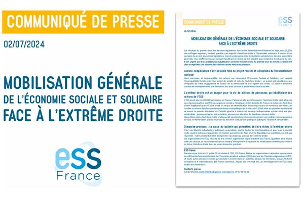 Mobilisation générale de l'ESS face à l'extrême droite