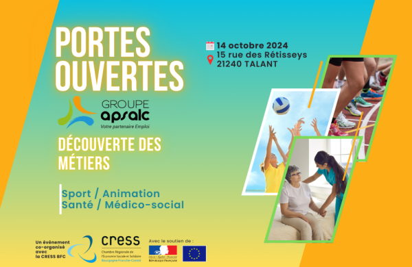 Portes Ouvertes à l’APSALC : Découvrez les métiers du sport, de l'animation, de la santé et du médico-social !