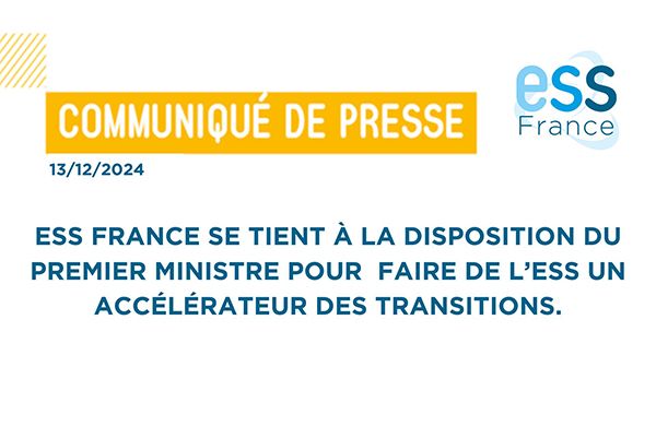 Communiqué de presse d'ESS France