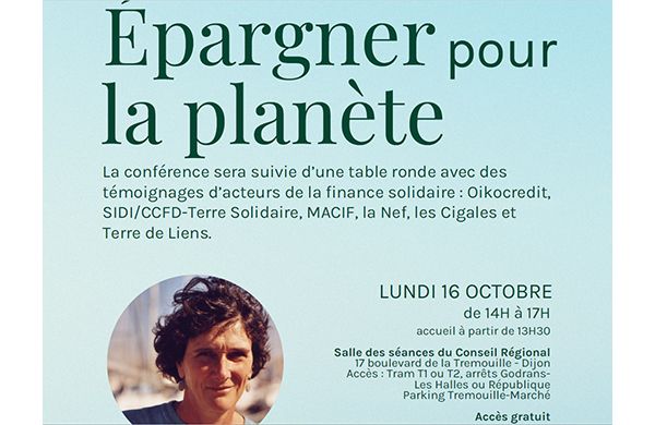 Conférence "EPARGNER pour LA PLANETE" avec Isabelle AUTISSIER