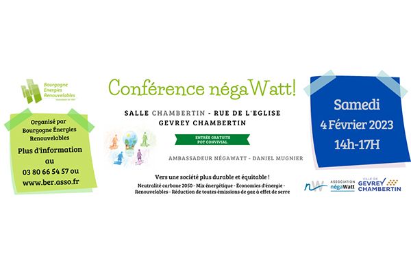 Conférence négaWatt de Bourgogne Énergies Renouvelables 