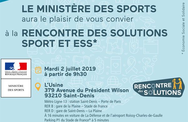 Rencontre des Solutions « Sport et Economie Sociale et Solidaire » 