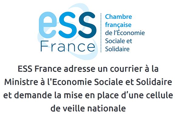 ESS France adresse un courrier à la Ministre de l'ESS