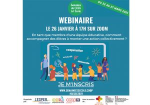 Webinaire de l'ESPER pour la sensibilisation à l'ESS en milieu scolaire