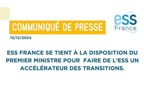 Communiqué de presse d'ESS France