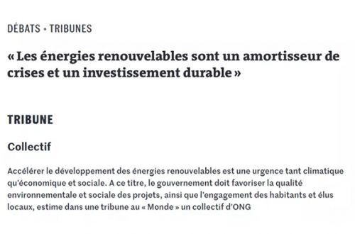 Tribune parue dans Le Monde co-signée par ESS France